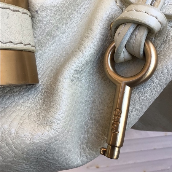 🚫SOLD🚫 Chloe Cream Leather Paddington Lock Satchel Bag - Picture 6 of 15